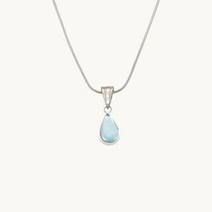 Blue Waterdrop Pendant Necklace