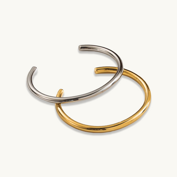 Minimalist Simple Open Gold Plated Bangle