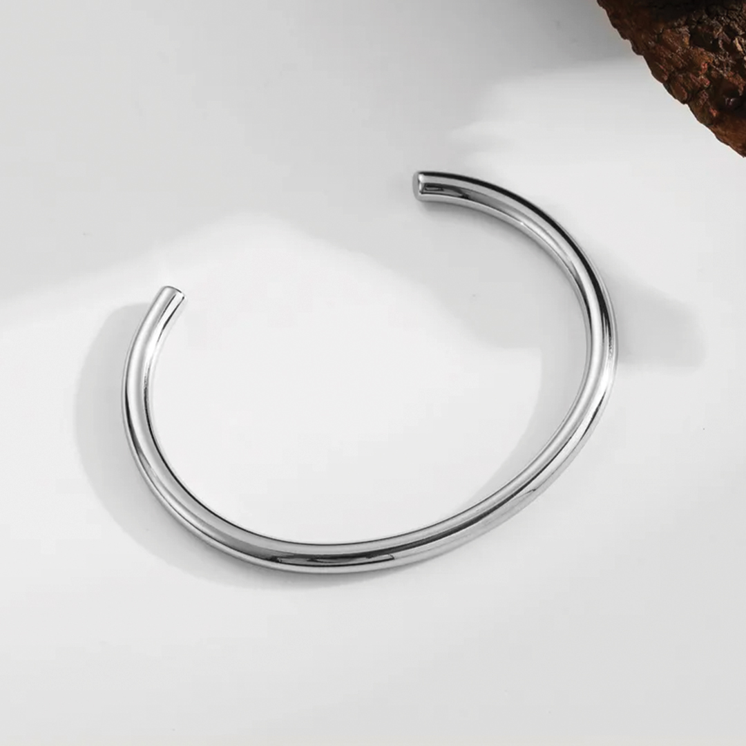 Minimalist Simple Open Gold Plated Bangle