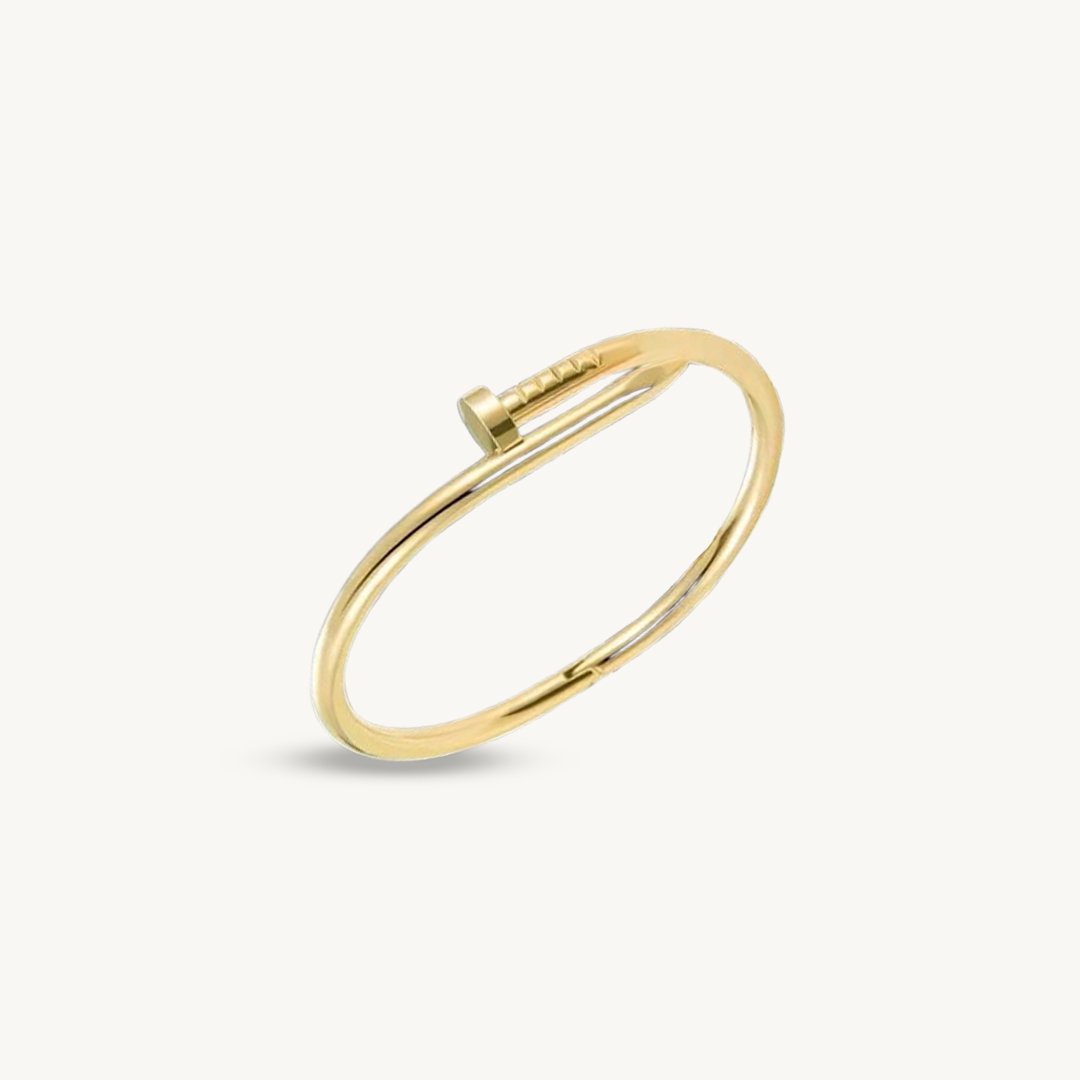 30 B-D-8 A Nail Bracelet Gold