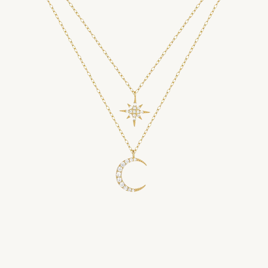 Star & Moon - Layered Necklace