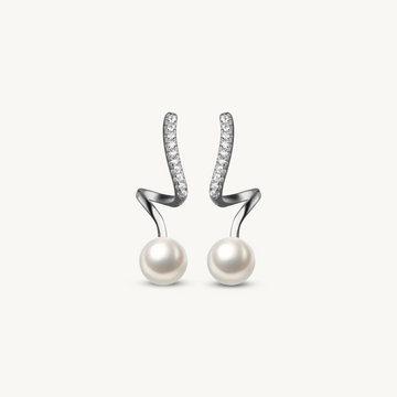 Spiral Pearl Studs