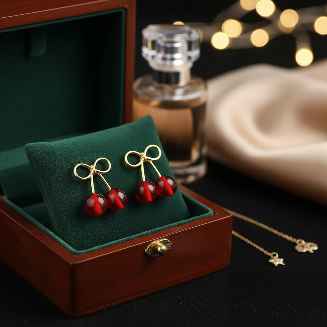 Cherry Earring Studs