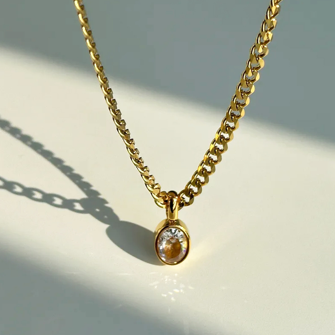 Oval Simple Diamond Necklace