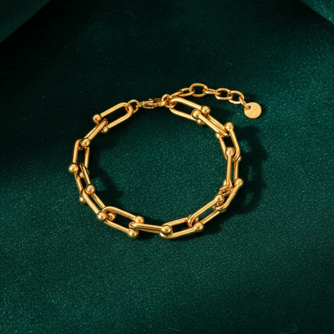 Bold Chain multi-loop Bracelet