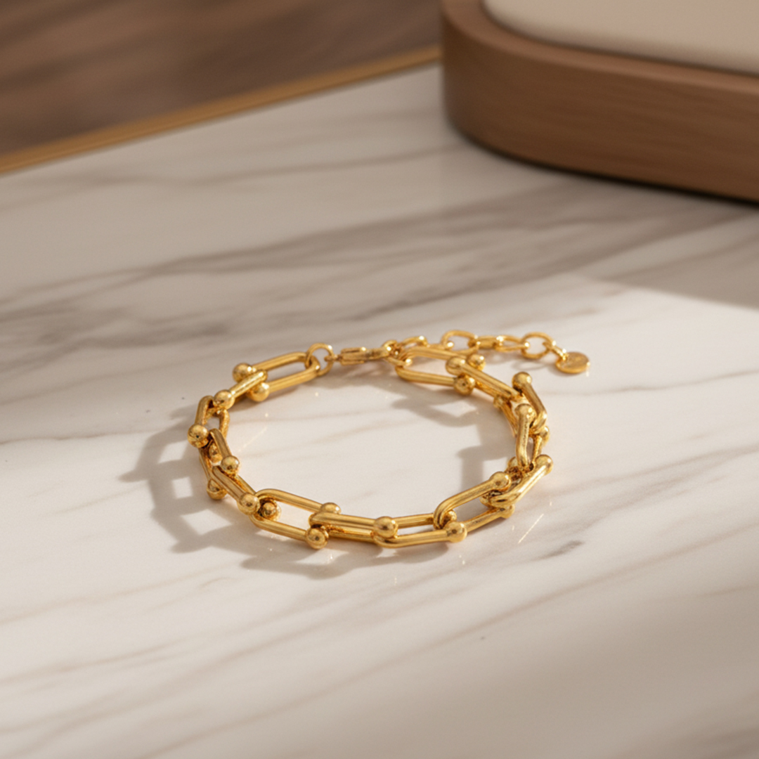 Bold Chain multi-loop Bracelet