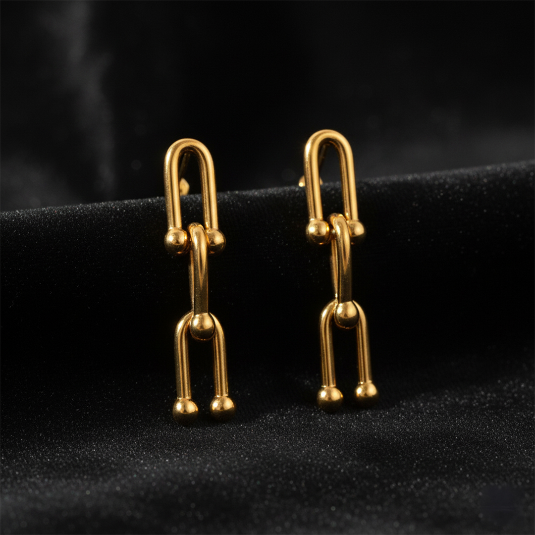 Bold Chain multi-loop Earring