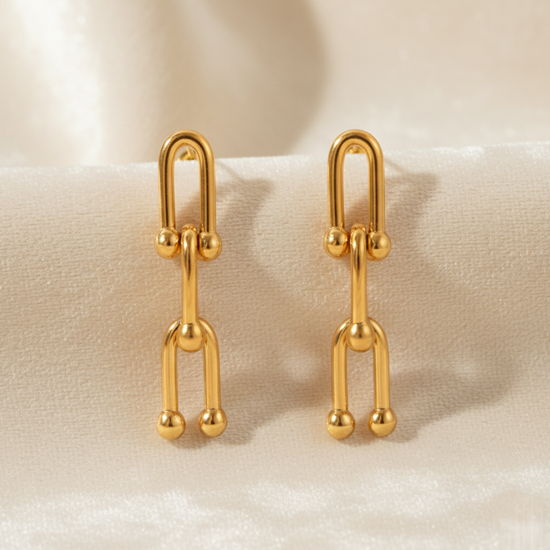 Bold Chain multi-loop Earring