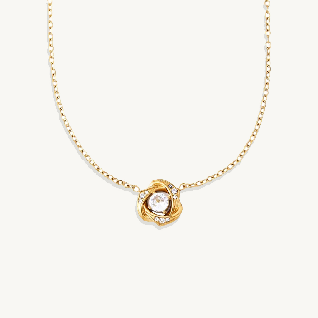 Flower Swirl Pendant Necklace