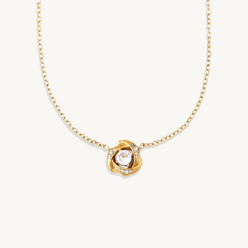 Flower Swirl Pendant Necklace