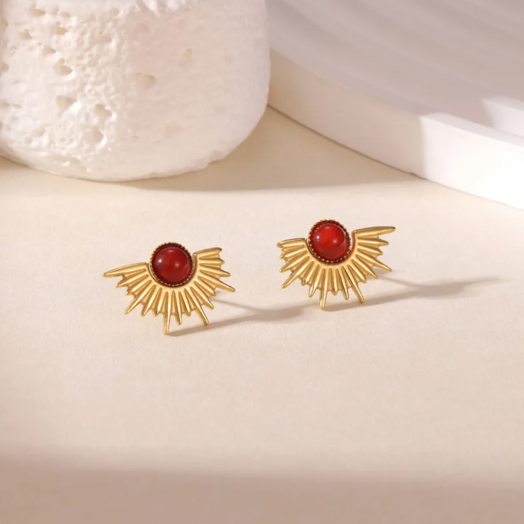 Sunburst Red Studs
