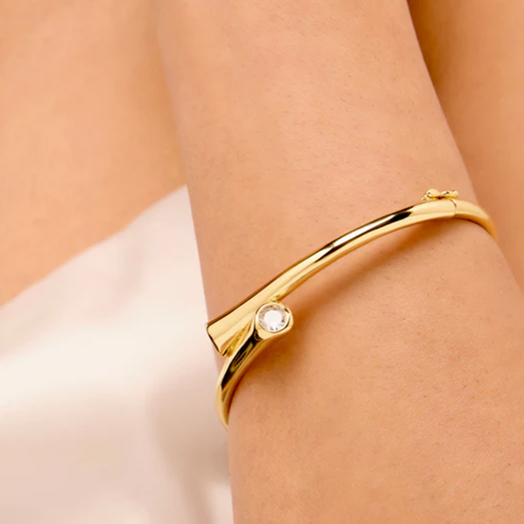 Premium Vintage Diamond Cut Gold Plated Bangle