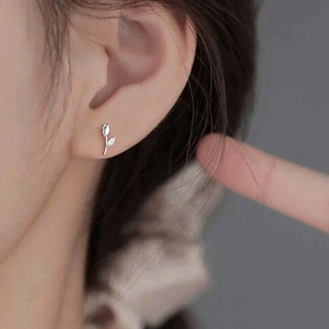 Dainty Tulip Flower Studs