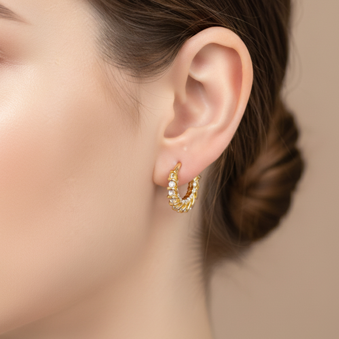 Small Diamond Studded Earring