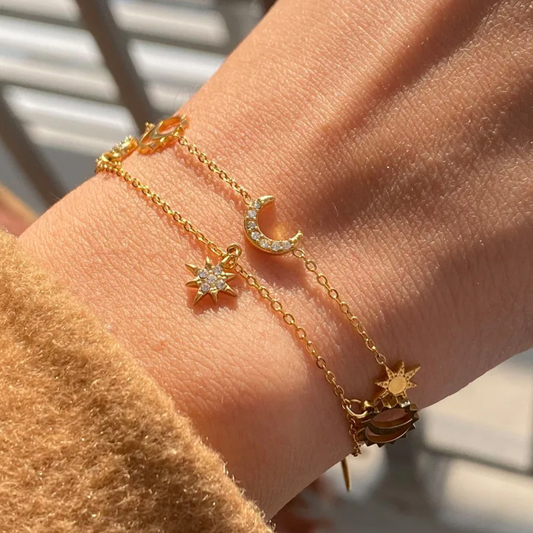 Star & Moon - Layered Bracelet