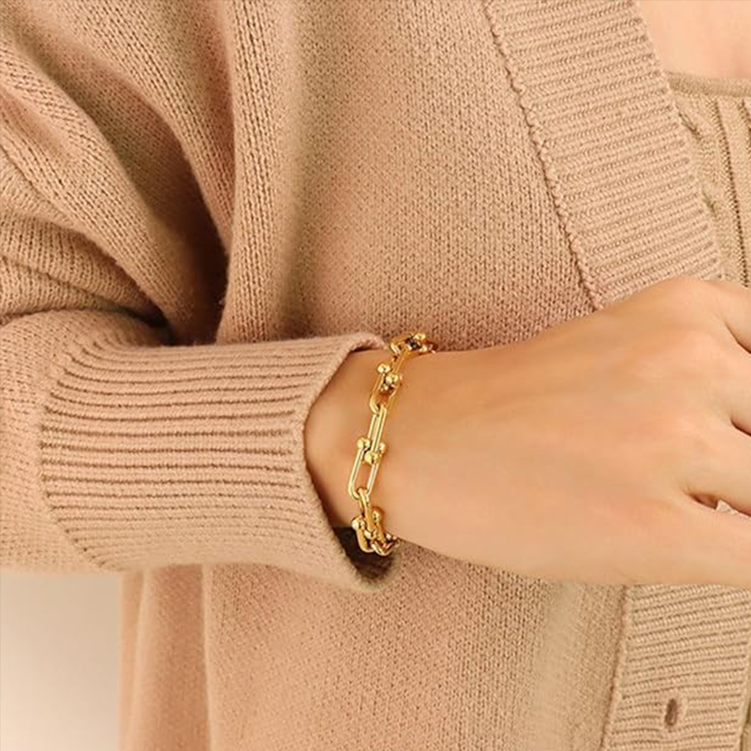 Bold Chain multi-loop Bracelet