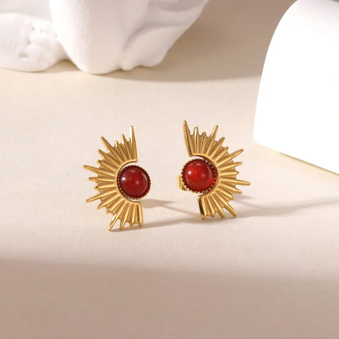 Sunburst Red Studs