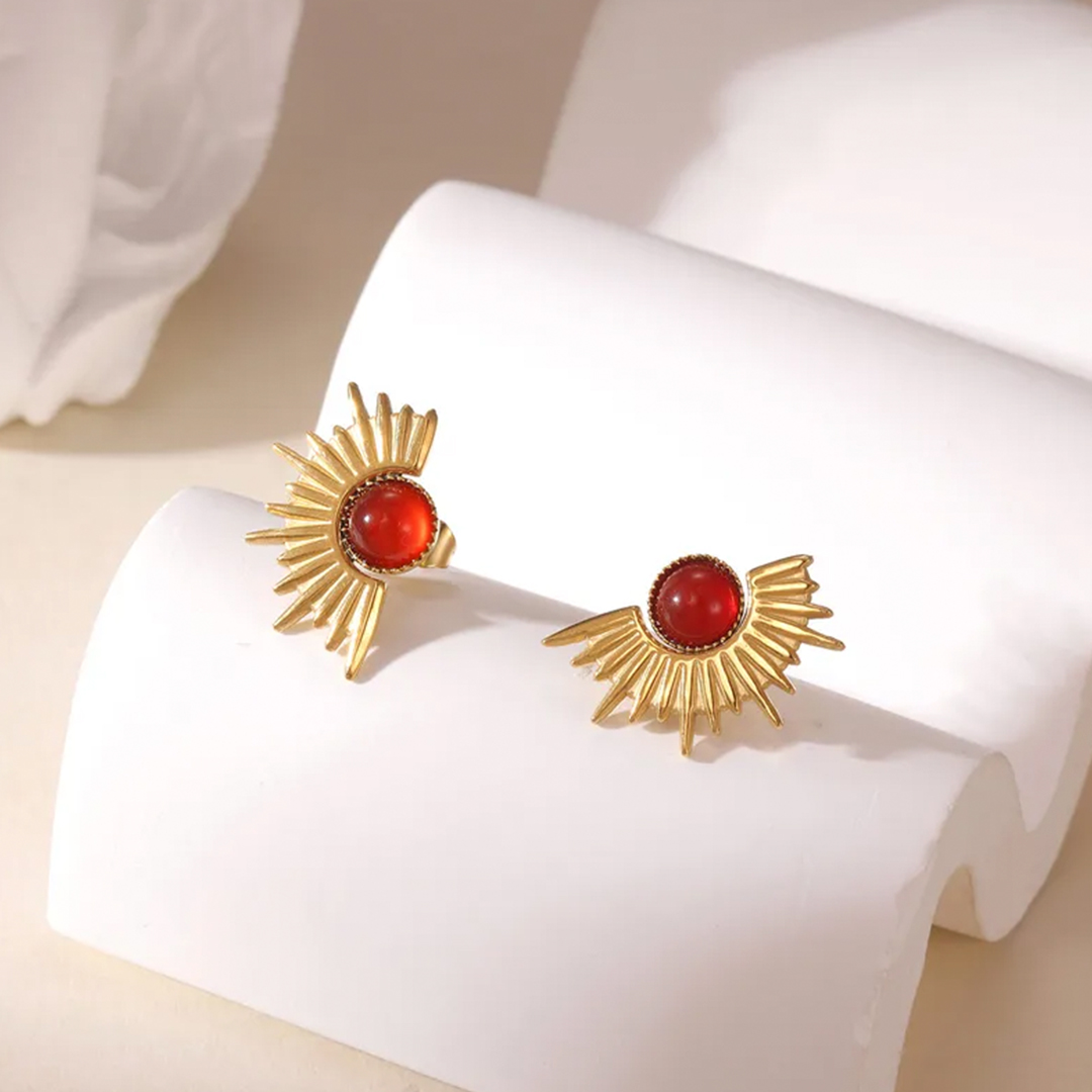 Sunburst Red Studs