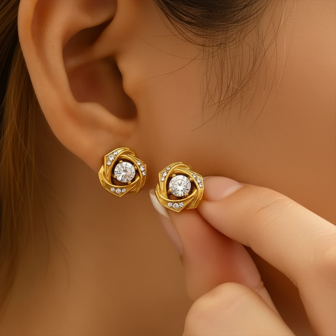Flower Swirl Studs