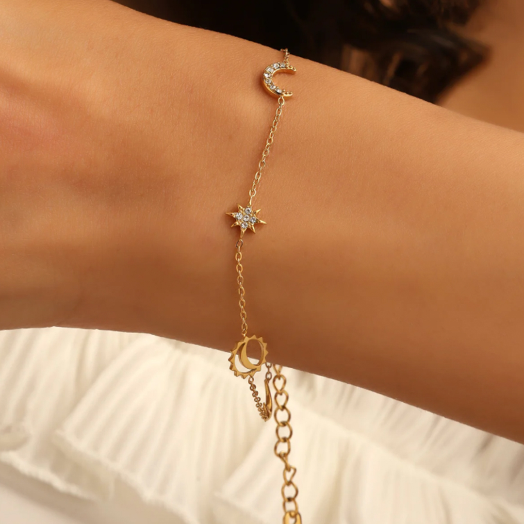 Star & Moon - Layered Bracelet