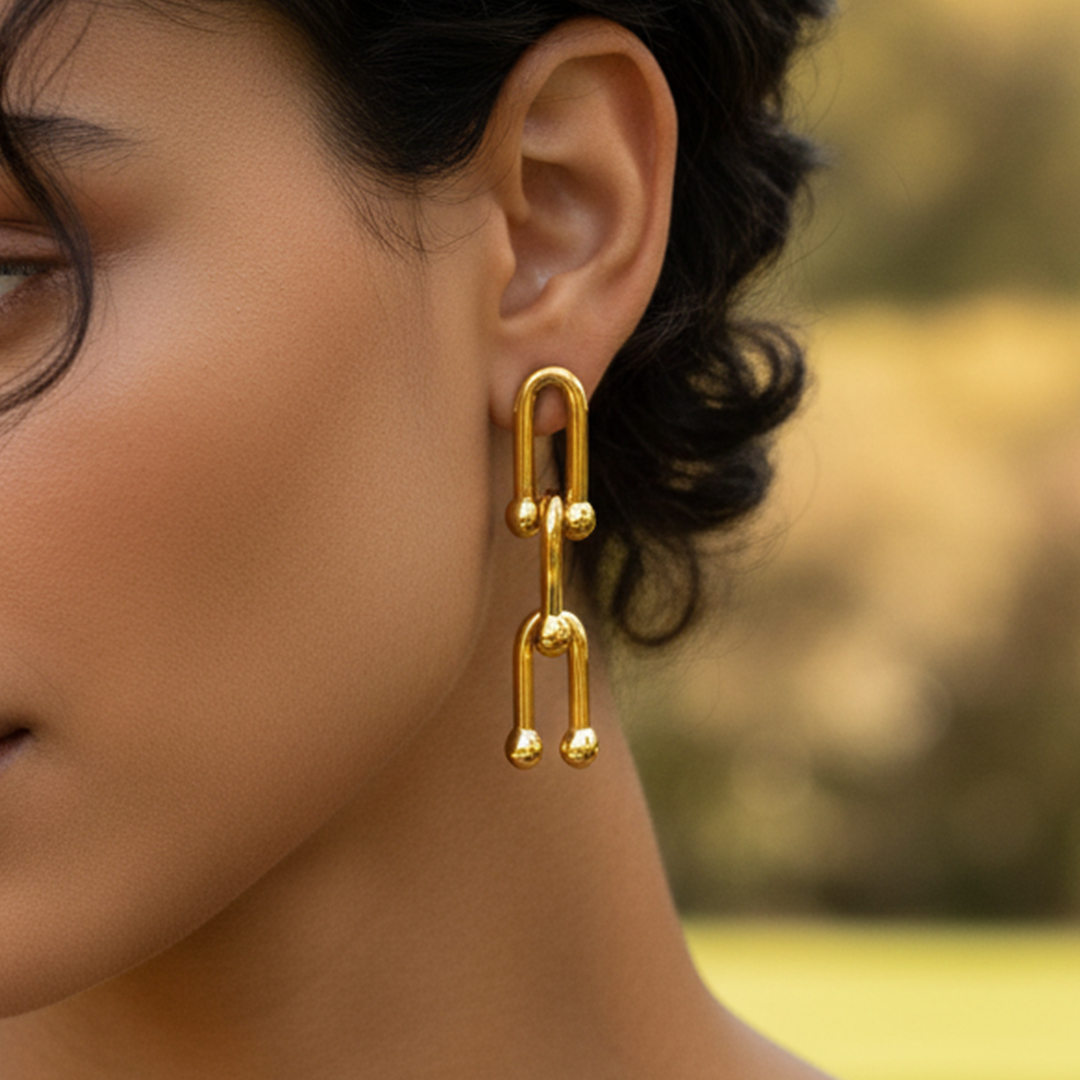Bold Chain multi-loop Earring