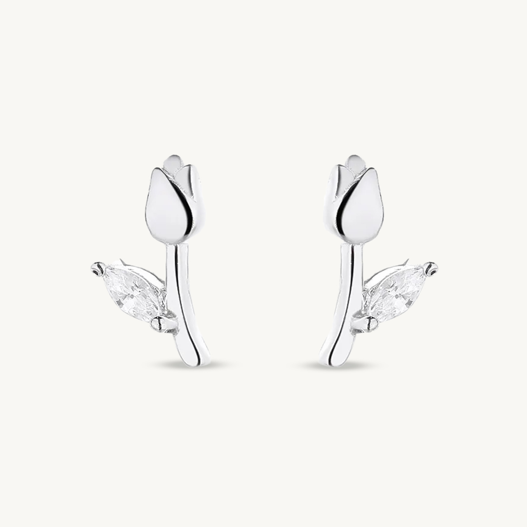 Dainty Tulip Flower Studs