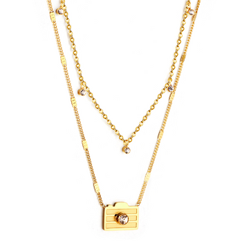 Waterproof Capture The Moment Silver Necklace