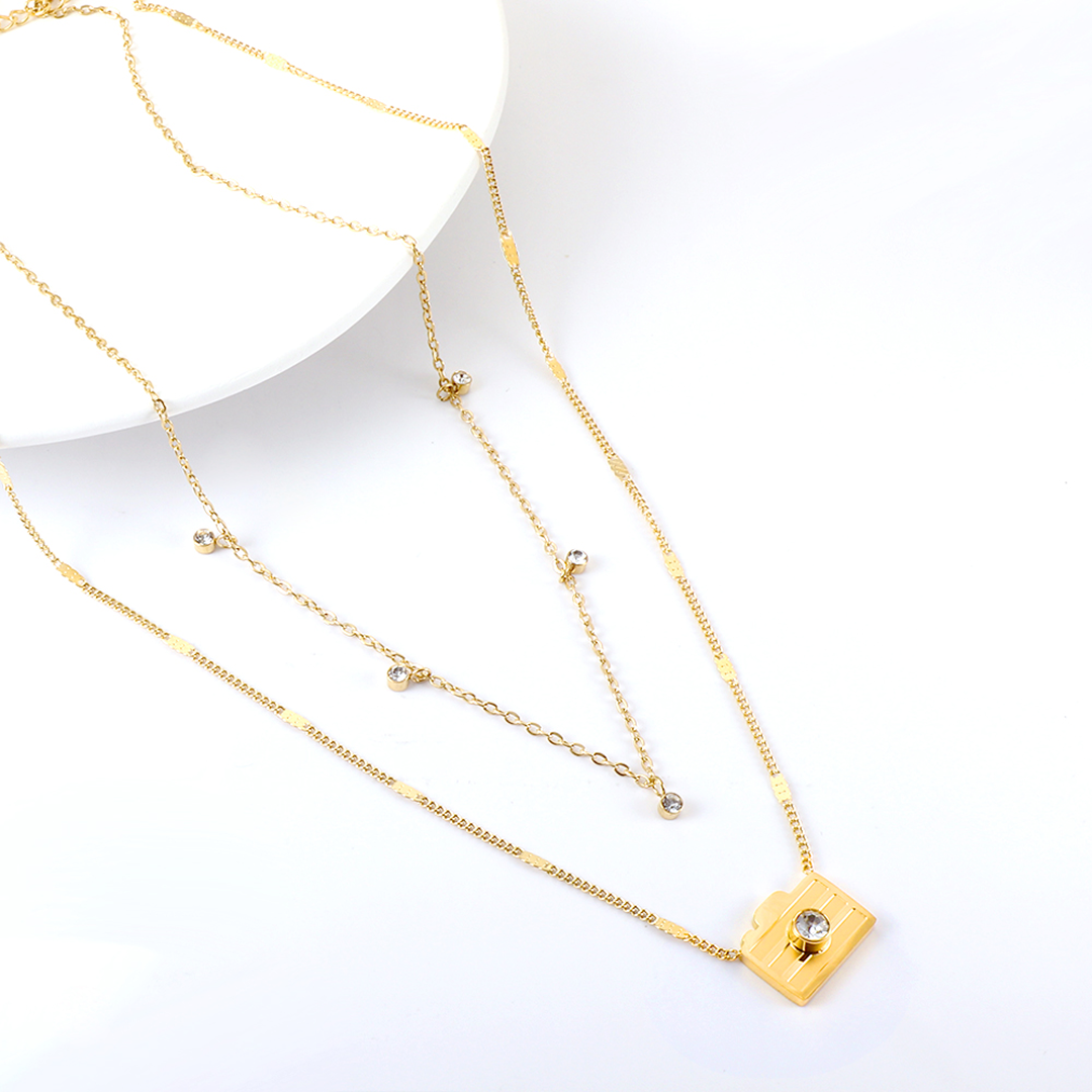 Waterproof Capture The Moment Silver Necklace