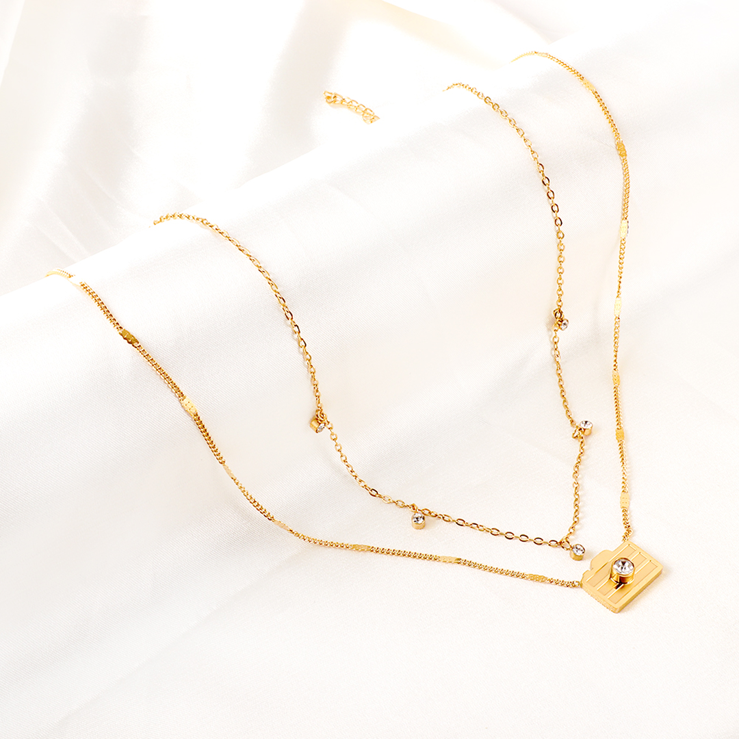 Waterproof Capture The Moment Silver Necklace