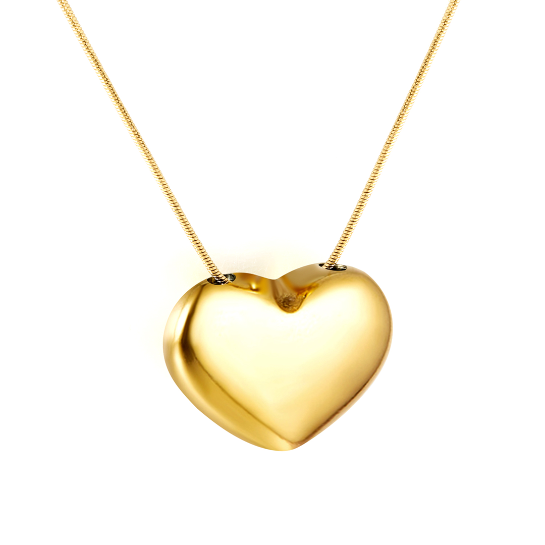 Dainty Hollow Heart Gold Plated Necklace