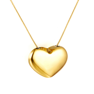 Dainty Hollow Heart Gold Plated Necklace