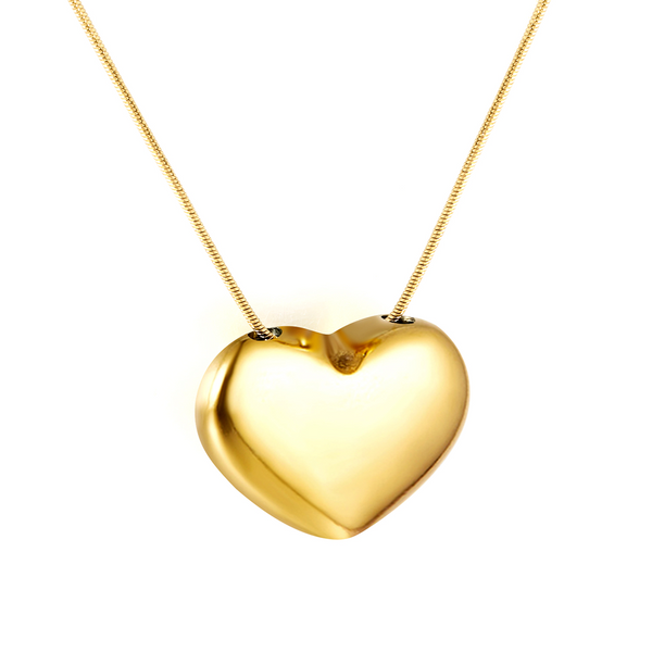 Dainty Hollow Heart Gold Plated Necklace