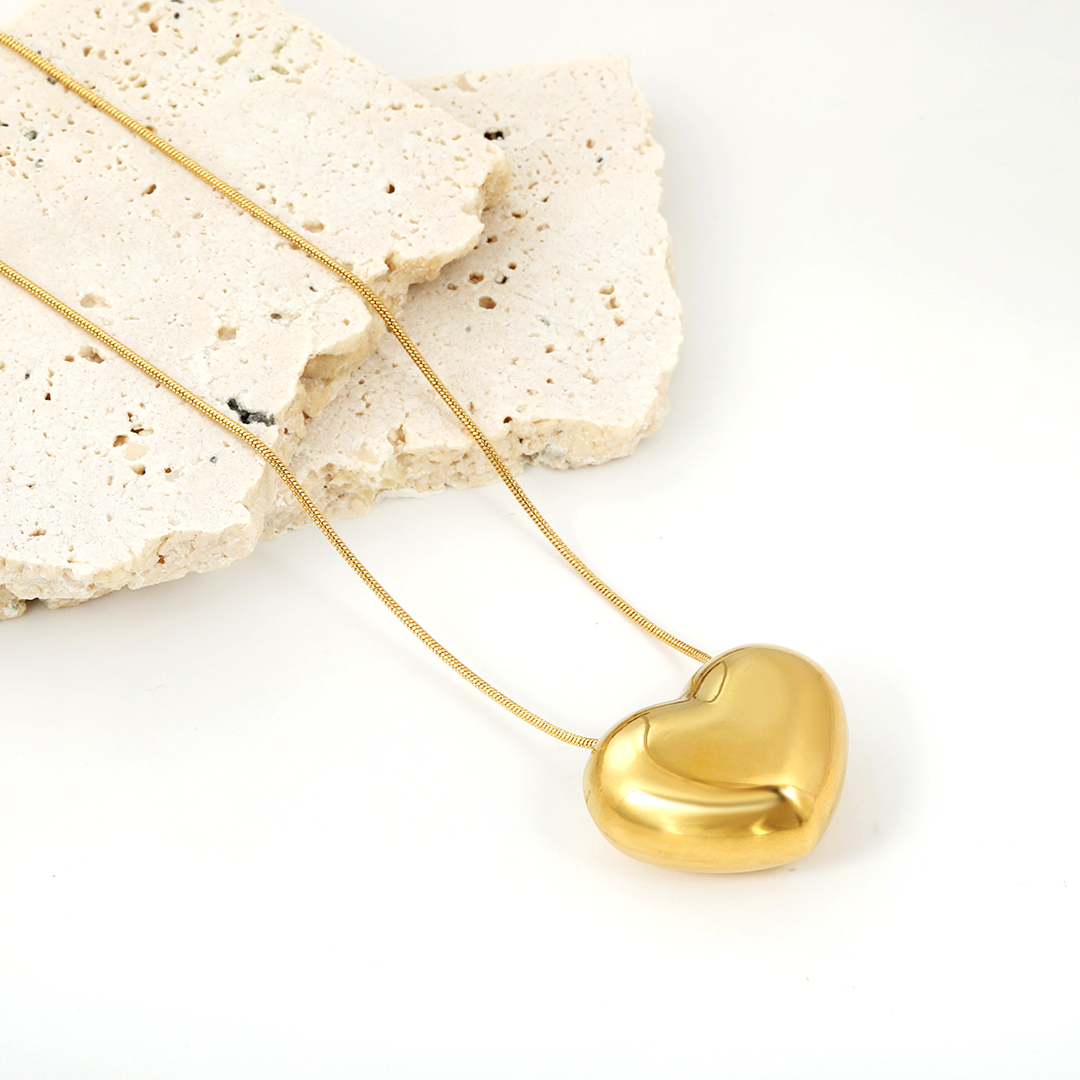 Dainty Hollow Heart Gold Plated Necklace