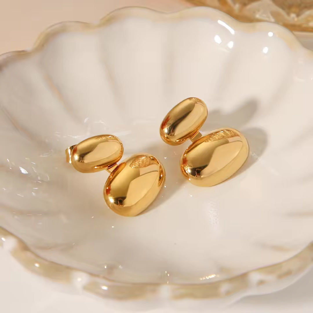 Premium Minimalist Waterproof Oval Drop Earrings