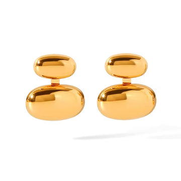 Premium Minimalist Waterproof Oval Drop Earrings