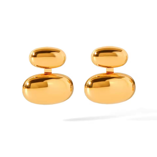 Premium Minimalist Waterproof Oval Drop Earrings