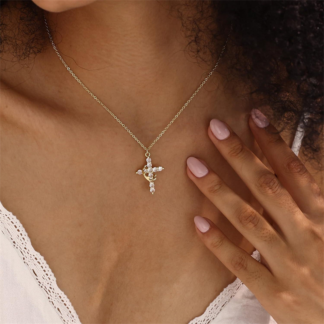 18k Gold Plated Crown Necklace for Women