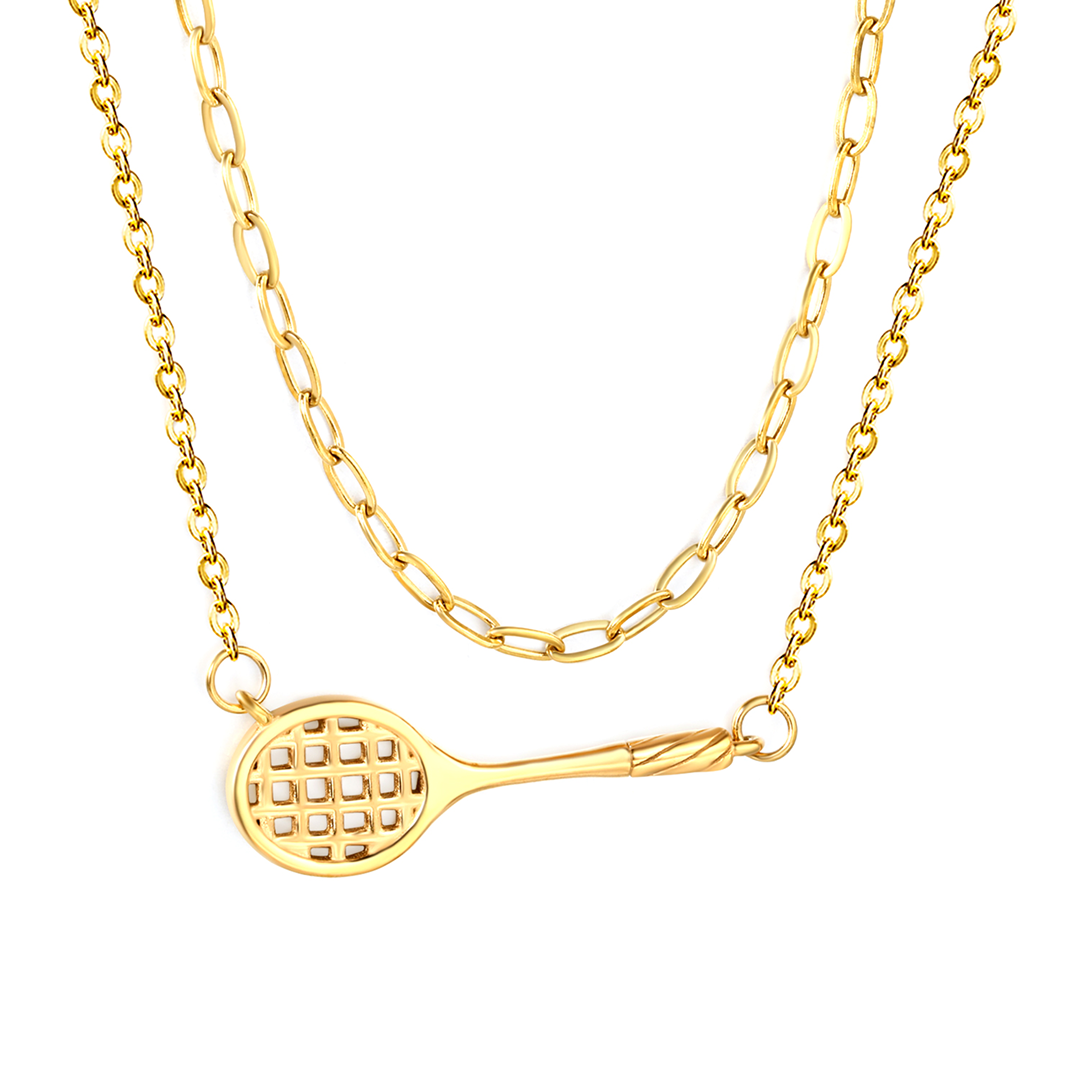 Daily Wear Badminton Gold Plated Necklace