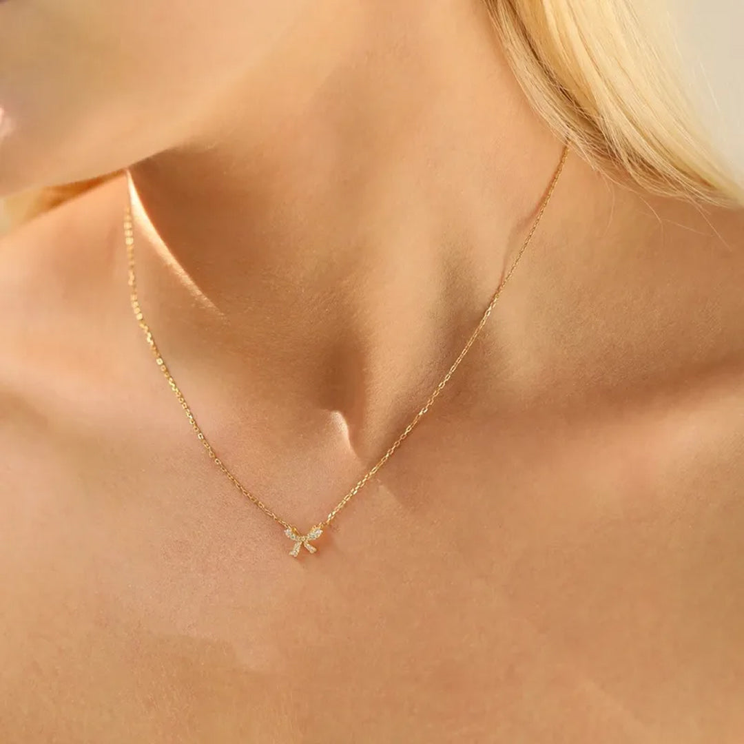 Mini Bow Pendant Necklace