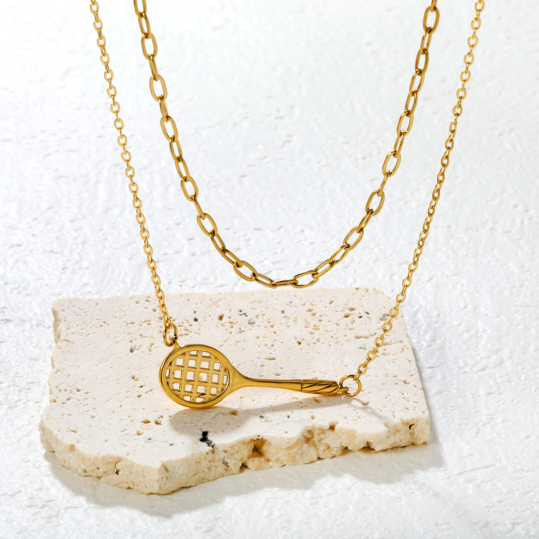 Daily Wear Badminton Gold Plated Necklace